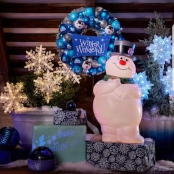 WARNER BROTHERS 24-in FROSTY THE SNOWMAN With Scarf BLOW MOLD - Picture 1 of 12